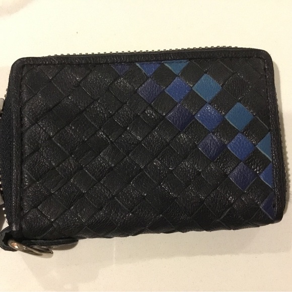 A/X Armani Exchange Handbags - Armani Exchange Woven Midnight Blue Wallet with Keyring NWT
